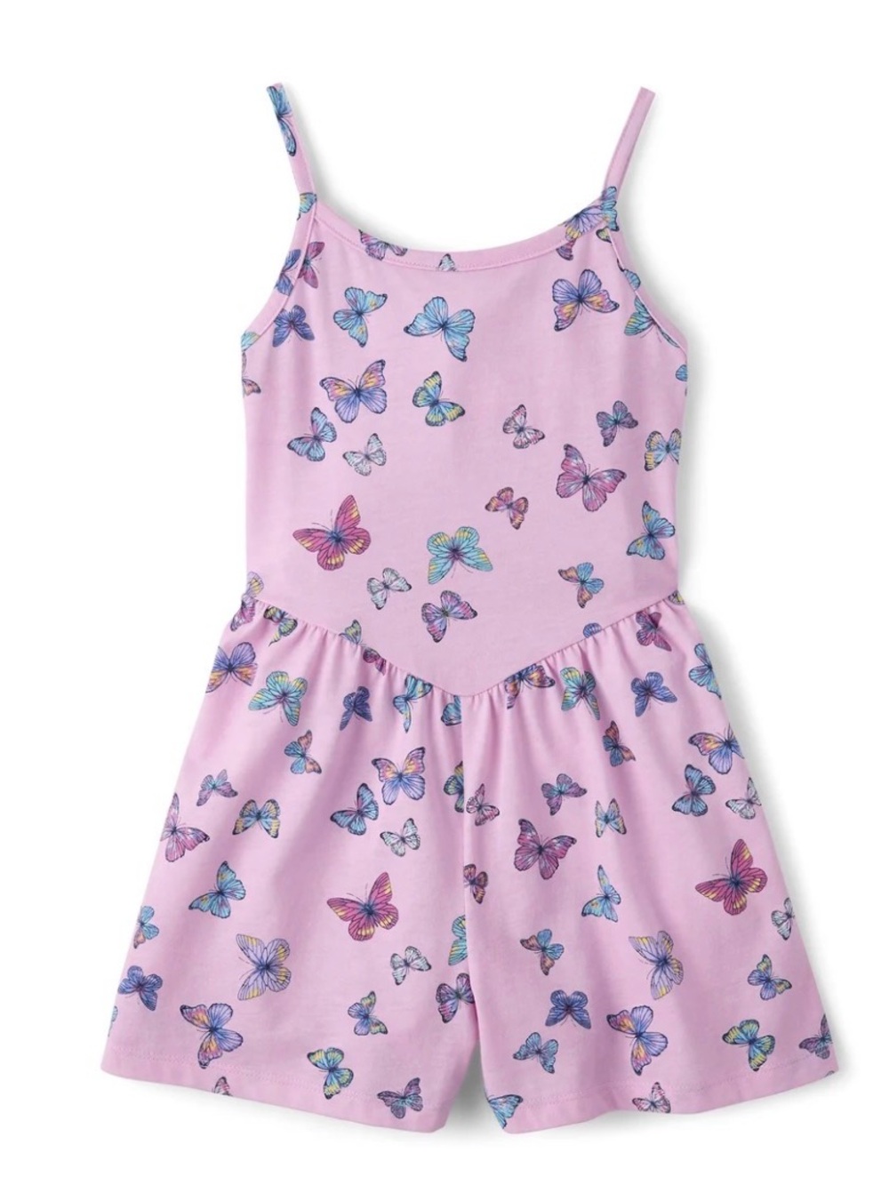 The Children's Place Pink Butterfly Print One-Piece Romper